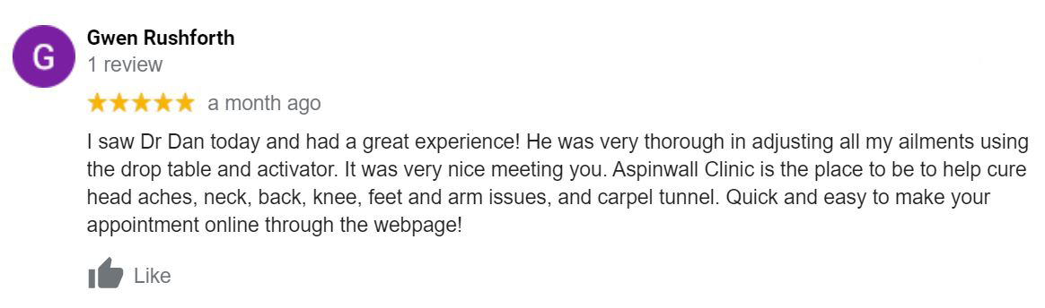 Chiropractic LaGrange GA Gwen 5 Star Testimonial Chiropractic LaGrange GA Gwen 5 Star Testimonial